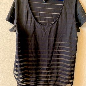 Sheer short-sleeved top